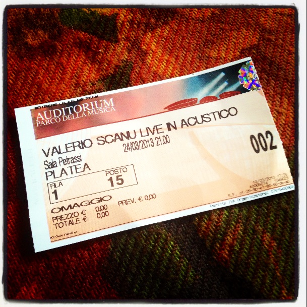 VALERIO SCANU LIVE IN ACUSTICO ROMA BIGLIETTO