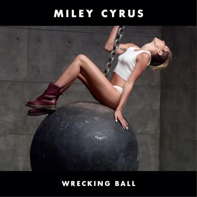 miley cyrus wrecking ball cover copertina