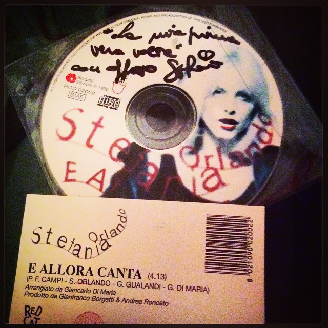 stefania orlando e allora canta promo cd con dedica